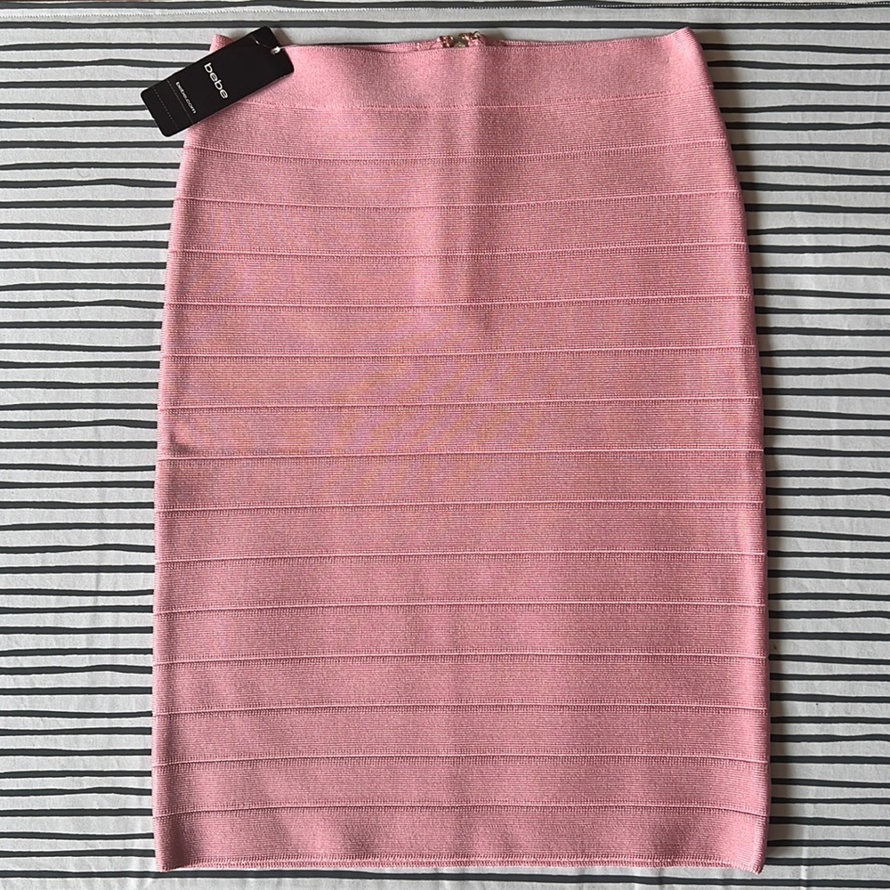 Bebe bandage pencil skirt in Rosette